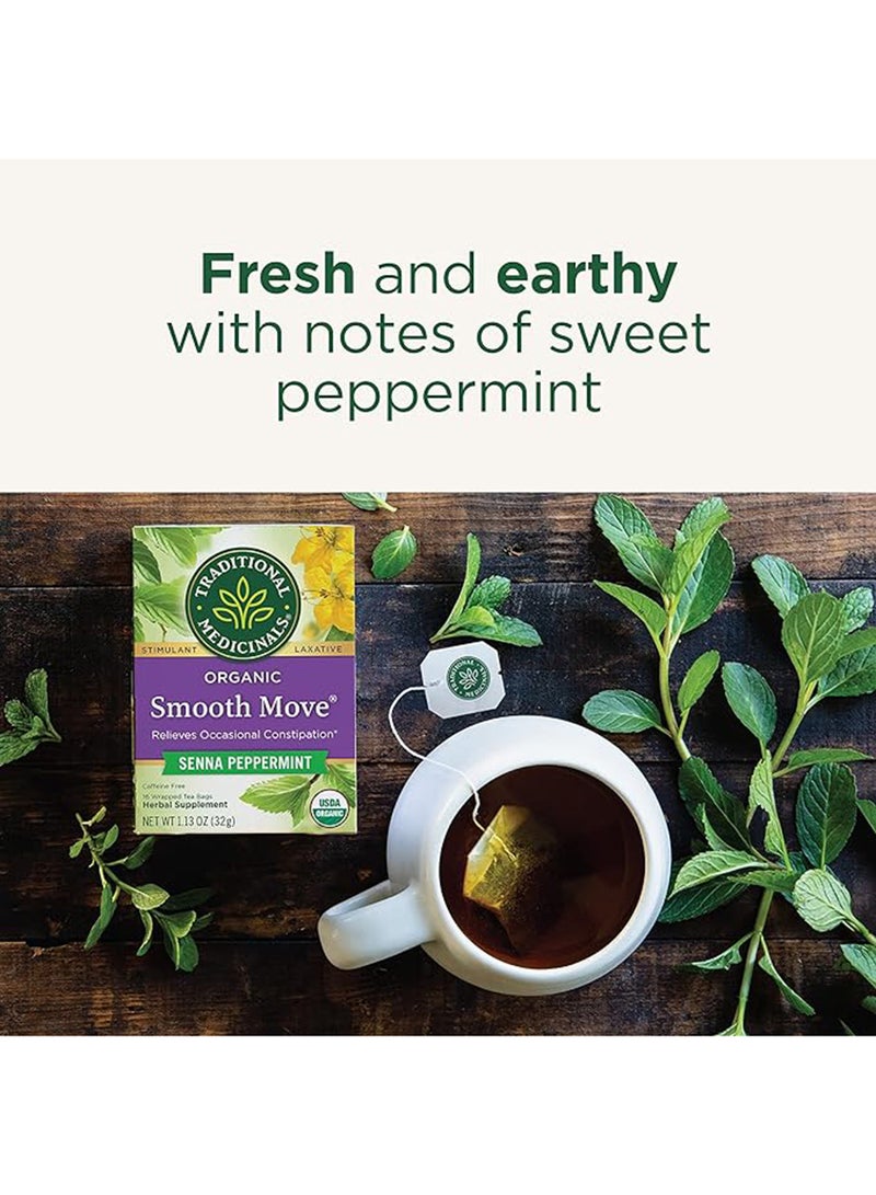 Traditional Medicinals Organic Smooth Laxative, Relieves Occasional Constipation,Caffeine Free, 16 Tea Bags - Image 3